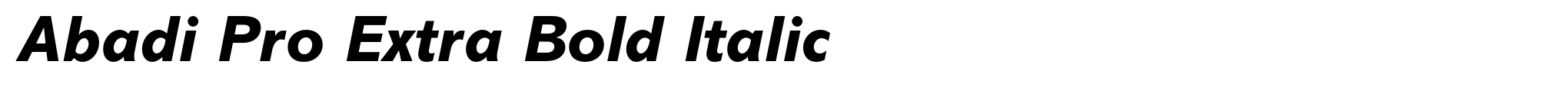 Abadi Pro Extra Bold Italic image